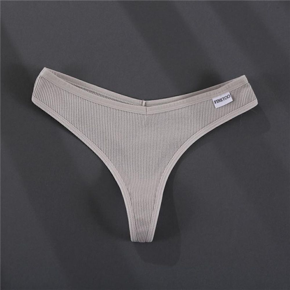 FineToo Gray Thong Size L